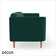 Décor Select - Florens Three-Seater Sofa with Slim Tapered Arms and Backrest - In Designer Fabrics & Eco Leathers - Décor for Business