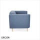 Décor Select - Florens Armchair with Slim Tapered Arms and Backrest - In Designer Fabrics & Eco Leathers - Décor for Business