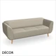 Décor Select - Pani Three-Seater Sofa with a Rounded Base and Curved Armrests - In Designer Fabrics & Eco Leathers - Décor for Business