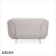 Décor Select - Pani Armchair with a Rounded Base and Curved Armrests - In Designer Fabrics & Eco Leathers - Décor for Business