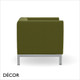 Décor Select - Renata Armchair with Tapered Arms and a Straight Flat Backrest - In Designer Fabrics & Eco Leathers - Décor for Business