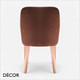 Icon Chairs - Amber Chair with Square Wooden Legs - In Designer Fabrics & Eco Leathers - Décor for Business