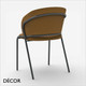 Icon Chairs - Ross Chair with Metal Legs and Frame - In Designer Fabrics & Eco Leathers - Décor for Business