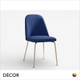 Icon Chairs - Ruby Chair with Metal Legs and Frame - In Designer Fabrics & Eco Leathers - Décor for Business