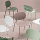 111 Décor Select - Si-Si Vibes Stackable Outdoor Dining Chair with Armrests, Regenerated Technopolymer Seat and Backrest - In Designer Colours & Neutral Tones - Décor for Business