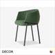 Décor Select - Koala Chair with a Dramatically Curved Wrap-Around Backrest and a Tubular Metal Frame - In Designer Fabrics & Eco Leathers - Décor for Business