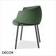 Décor Select - Koala Chair with a Dramatically Curved Wrap-Around Backrest and a Tubular Metal Frame - In Designer Fabrics & Eco Leathers - Décor for Business