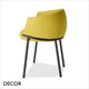 Décor Select - Koala Chair with a Dramatically Curved Wrap-Around Backrest and a Tubular Metal Frame - In Designer Fabrics & Eco Leathers - Décor for Business