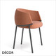 Décor Select - Koala Chair with a Dramatically Curved Wrap-Around Backrest and a Tubular Metal Frame - In Designer Fabrics & Eco Leathers - Décor for Business