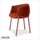 Décor Select - Koala Chair with a Dramatically Curved Wrap-Around Backrest and a Tubular Metal Frame - In Designer Fabrics & Eco Leathers - Décor for Business