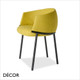 Décor Select - Koala Chair with a Dramatically Curved Wrap-Around Backrest and a Tubular Metal Frame - In Designer Fabrics & Eco Leathers - Décor for Business