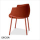 Décor Select - Koala Chair with a Dramatically Curved Wrap-Around Backrest and a Tubular Metal Frame - In Designer Fabrics & Eco Leathers - Décor for Business