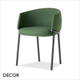 Décor Select - Koala Chair with a Dramatically Curved Wrap-Around Backrest and a Tubular Metal Frame - In Designer Fabrics & Eco Leathers - Décor for Business