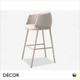 Décor Select - Koala Bar Stool with a High Back and a Dramatically Curved Wrap-Around Backrest, Bar and Counter Height - In Designer Fabrics & Eco Leathers - Décor for Business