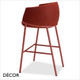 Décor Select - Koala Bar Stool with a High Back and a Dramatically Curved Wrap-Around Backrest, Bar and Counter Height - In Designer Fabrics & Eco Leathers - Décor for Business