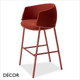 Décor Select - Koala Bar Stool with a High Back and a Dramatically Curved Wrap-Around Backrest, Bar and Counter Height - In Designer Fabrics & Eco Leathers - Décor for Business
