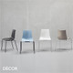 1 S Décor Select - Zebra Stackable Dining Chair with a Technopolymer Body & Powder Coated or Chromed Steel Legs - In Designer Colours & Neutral Tones - Décor for Business