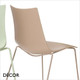 1 S Décor Select - Zebra Stackable Dining Chair with a Technopolymer Body & Powder Coated or Chromed Steel Legs - In Designer Colours & Neutral Tones - Décor for Business