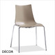 1 S Décor Select - Zebra Stackable Dining Chair with a Technopolymer Body & Powder Coated or Chromed Steel Legs - In Designer Colours & Neutral Tones - Décor for Business
