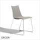 1 S Décor Select - Zebra Dining Chair with a Technopolymer Body & Powder Coated or Chromed Steel Sledge Legs - In Designer Colours & Neutral Tones - Décor for Business