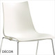 1 S Décor Select - Zebra Dining Chair with a Technopolymer Body & Powder Coated or Chromed Steel Sledge Legs - In Designer Colours & Neutral Tones - Décor for Business
