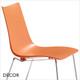 1 S Décor Select - Zebra Dining Chair with a Technopolymer Body & Powder Coated or Chromed Steel Sledge Legs - In Designer Colours & Neutral Tones - Décor for Business