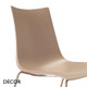 1 S Décor Select - Zebra Dining Chair with a Technopolymer Body & Powder Coated or Chromed Steel Sledge Legs - In Designer Colours & Neutral Tones - Décor for Business