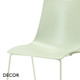 1 S Décor Select - Zebra Dining Chair with a Technopolymer Body & Powder Coated or Chromed Steel Sledge Legs - In Designer Colours & Neutral Tones - Décor for Business