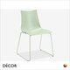 1 S Décor Select - Zebra Dining Chair with a Technopolymer Body & Powder Coated or Chromed Steel Sledge Legs - In Designer Colours & Neutral Tones - Décor for Business