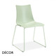 1 S Décor Select - Zebra Dining Chair with a Technopolymer Body & Powder Coated or Chromed Steel Sledge Legs - In Designer Colours & Neutral Tones - Décor for Business