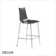 1 S Décor Select -  Zebra Bar Stool with a Technopolymer Body & Powder Coated or Chromed Steel Legs, Bar & Counter Height - In Designer Colours & Neutral Tones - Décor for Business