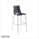 1 S Décor Select -  Zebra Bar Stool with a Technopolymer Body & Powder Coated or Chromed Steel Legs, Bar & Counter Height - In Designer Colours & Neutral Tones - Décor for Business