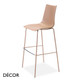 1 S Décor Select -  Zebra Bar Stool with a Technopolymer Body & Powder Coated or Chromed Steel Legs, Bar & Counter Height - In Designer Colours & Neutral Tones - Décor for Business