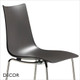 1 S Décor Select -  Zebra Bar Stool with a Technopolymer Body & Powder Coated or Chromed Steel Legs, Bar & Counter Height - In Designer Colours & Neutral Tones - Décor for Business