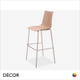 1 S Décor Select -  Zebra Bar Stool with a Technopolymer Body & Powder Coated or Chromed Steel Legs, Bar & Counter Height - In Designer Colours & Neutral Tones - Décor for Business