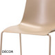 1 S Décor Select -  Zebra Bar Stool with a Technopolymer Body & Powder Coated or Chromed Steel Legs, Bar & Counter Height - In Designer Colours & Neutral Tones - Décor for Business
