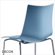 1 S Décor Select -  Zebra Bar Stool with a Technopolymer Body & Powder Coated or Chromed Steel Legs, Bar & Counter Height - In Designer Colours & Neutral Tones - Décor for Business