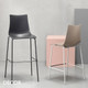 1 S Décor Select -  Zebra Bar Stool with a Technopolymer Body & Powder Coated or Chromed Steel Legs, Bar & Counter Height - In Designer Colours & Neutral Tones - Décor for Business