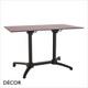Décor Dinova - Ambra Flip-Top Stackable Twin Pedestal Dining Table Base in Aluminium for Indoor and Outdoor Use - In Designer Neutral Tones - Décor for Business