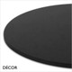 Décor Dinova - Perla Black Premium Compact Laminate Table Top, 12mm Thick with Groove Fixing - Square, Round & Rectangular - Décor for Business