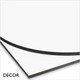 Décor Dinova - Perla White with a Black Edge Premium Compact Laminate Table Top, 12mm Thick with Groove Fixing - Square, Round & Rectangular - Décor for Business