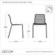1 A Summer Stackable Outdoor Dining Chairs, Coated Steel - In Designer Colours & Neutral Tones - Décor for Business