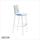 Zebra Bicolour Stackable Bar Stool with Coated Legs, Bar & Counter Height - In Designer Colours - Décor for Business