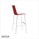 Zebra Bicolour Stackable Bar Stool with Coated Legs, Bar & Counter Height - In Designer Colours - Décor for Business