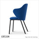 Page Dining Chair with Metal Legs - In Designer Fabrics & Classic Eco Leathers - Made for You - Décor for Business