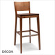 Soko Bar Stool with a Solid Wooden Seat, Bar & Counter Height - In Designer Satin Colours & Wood Finishes - Décor for Home & Business