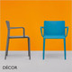 Pedrali - Volt Low Back Stackable Dining Chair with Armrests, Polypropylene - In Designer Colours & Neutral Tones - Décor for Business