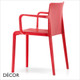 Pedrali - Volt Low Back Stackable Dining Chair with Armrests, Polypropylene - In Designer Colours & Neutral Tones - Décor for Business