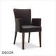 Nob Dining Chair with Armrests in Designer Fabrics & Eco Leathers - Made for You - Décor for Business