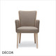 Nob Dining Chair with Armrests in Designer Fabrics & Eco Leathers - Made for You - Décor for Business
